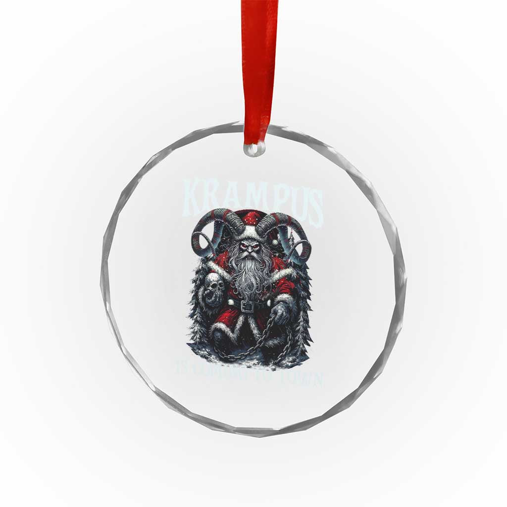 Nordic Christmas Krampus Crystal Glass Ornament Krampus Is Coming To Town Horror Holiday Xmas TS11 Print Your Wear