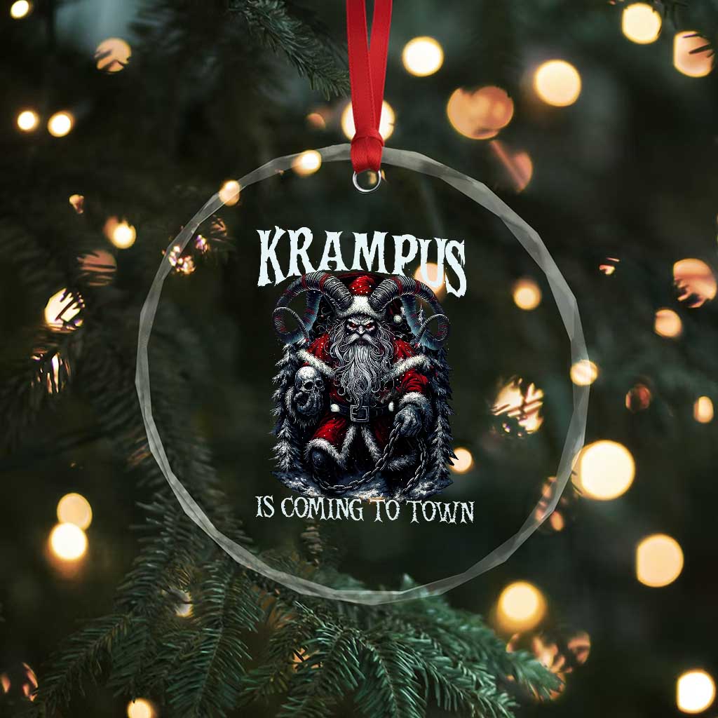Nordic Christmas Krampus Crystal Glass Ornament Krampus Is Coming To Town Horror Holiday Xmas TS11 Print Your Wear