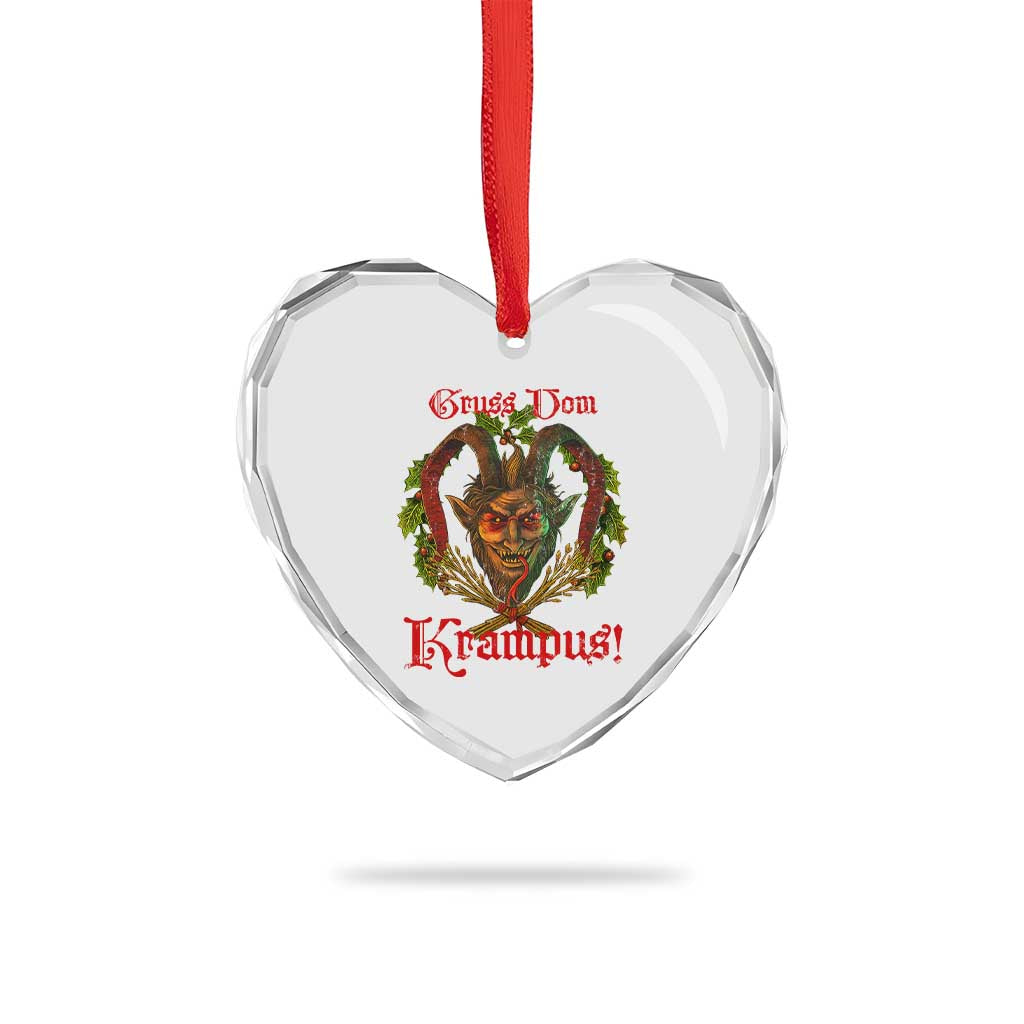 Nordic Christmas Krampus Heart Crystal Glass Ornament Gruss Vom Krampus Pagan Yule Xmas TS11 Print Your Wear