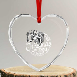 Nordic Christmas Krampus Heart Crystal Glass Ornament Have The Christmas You Deserve Horror Xmas TS11 Transparent Glass 3'' Heart Print Your Wear