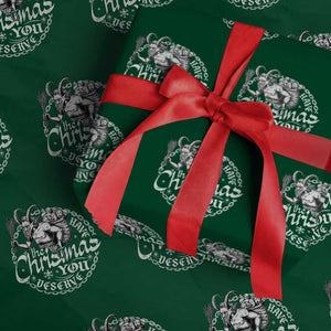 Nordic Christmas Krampus Wrapping Paper Roll Have The Christmas You Deserve Horror Xmas TS11 Green Print Your Wear
