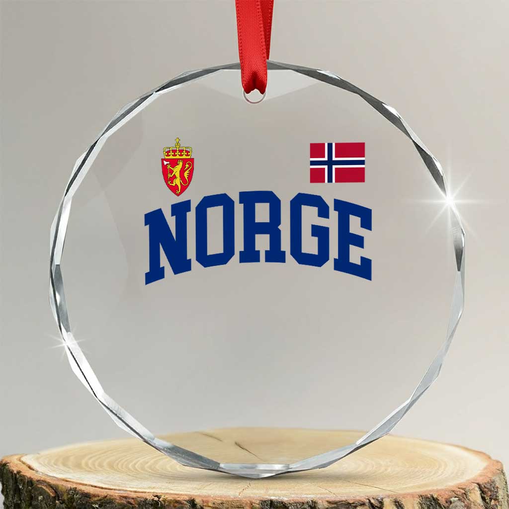 Norge Flag Norway Norwegian Crystal Glass Ornament Vintage Retro TS10 Transparent Glass 3'' Circle Print Your Wear