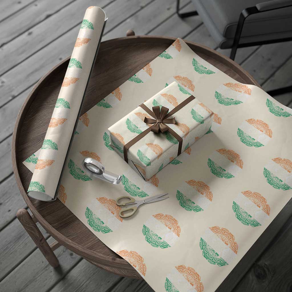Norse Gaels Viking Yggdrasil Awe Tree Wrapping Paper Roll Irish St Patricks Day TS11 Beige Print Your Wear