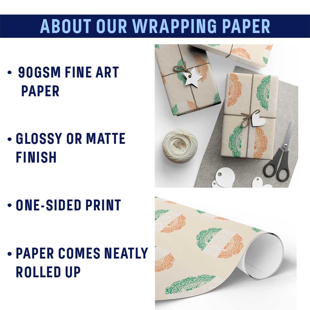 Norse Gaels Viking Yggdrasil Awe Tree Wrapping Paper Roll Irish St Patricks Day TS11 Print Your Wear