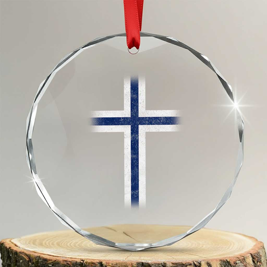 Norway Flag Distressed Nordic Symbol Norwegian Fans Crystal Glass Ornament TS11 Transparent Glass 3'' Circle Print Your Wear