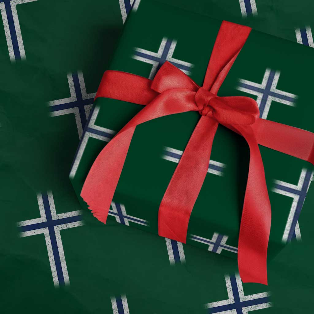 Norway Flag Distressed Nordic Symbol Norwegian Fans Wrapping Paper Roll TS11 Green Print Your Wear