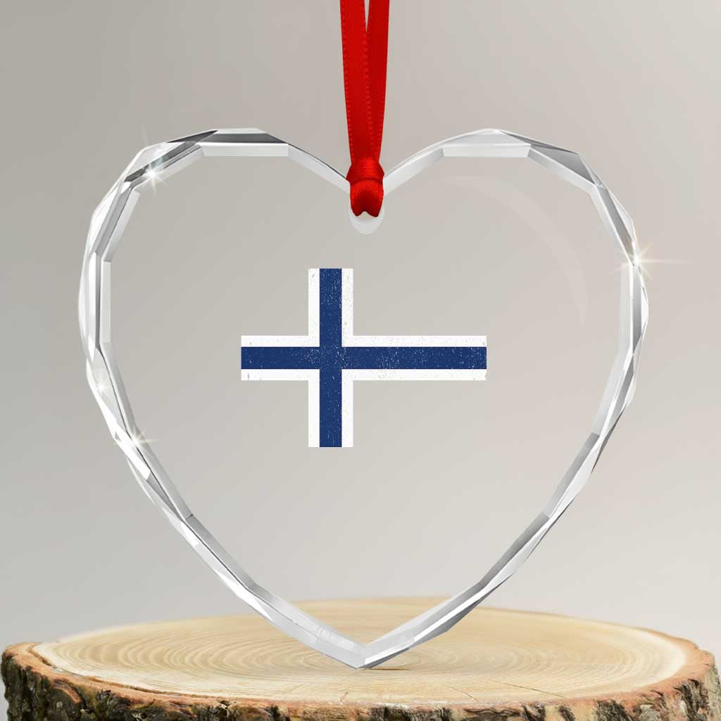 Norway Flag Heart Crystal Glass Ornament Distressed Norwegian Norge Nordic Red White Blue Symbol TS10 Transparent Glass 3'' Heart Print Your Wear