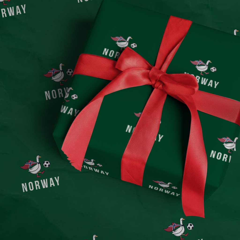 Norway Football Wrapping Paper Roll Silly Goose Soccer Fan Support