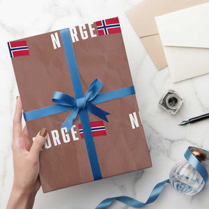 Norway Norge Norwegian Flag Graphic Wrapping Paper Roll