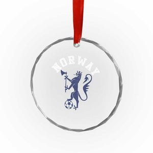 Norway Norwegian Lion Athletic Sports Jersey Style Crystal Glass Ornament