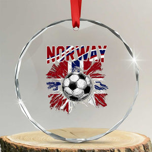 Norway Soccer Fan Crystal Glass Ornament Norwegian Football Supporter Fan Gift