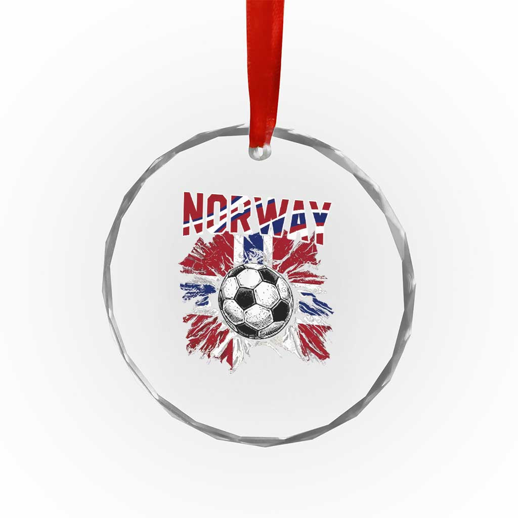 Norway Soccer Fan Crystal Glass Ornament Norwegian Football Supporter Fan Gift