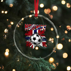 Norway Soccer Fan Crystal Glass Ornament Norwegian Football Supporter Fan Gift