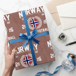 Norway Soccer Football Fan 2026 Norwegian Flag Wrapping Paper Roll