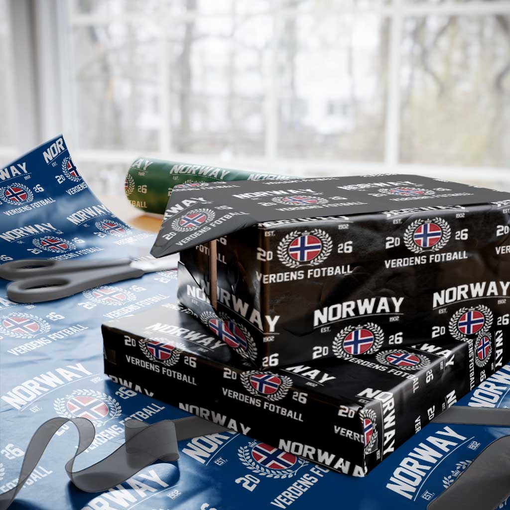 Norway Soccer Football Fan 2026 Norwegian Flag Wrapping Paper Roll