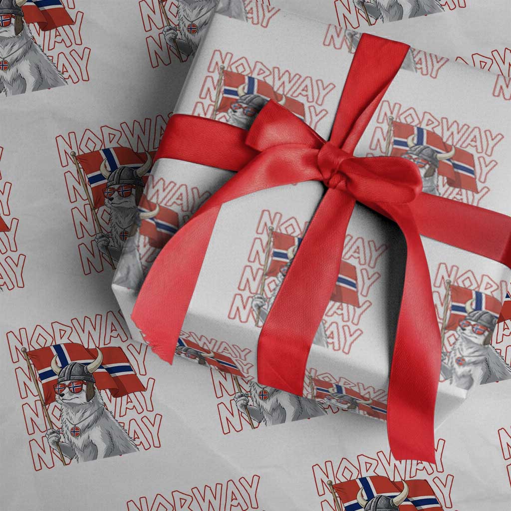 Norwegian Forest Cat Norway Flag Norge Pride Wrapping Paper Roll TS14 White Print Your Wear