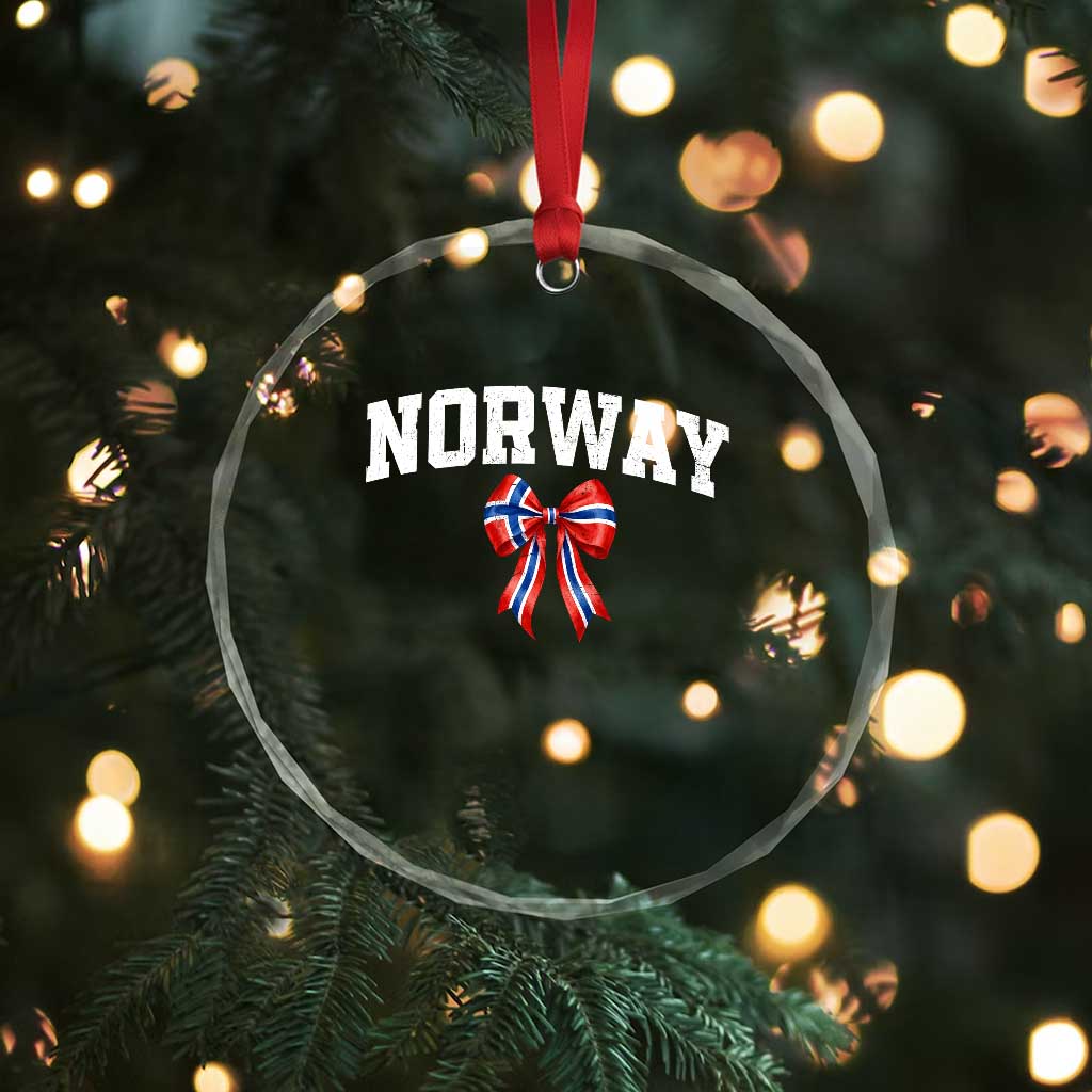 Norwegian Girl Coquette Bow Crystal Glass Ornament Norway Flag Pride Gift TS12 Print Your Wear