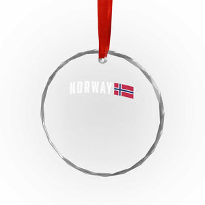 Norwegian Pride Flag Norway Great Gift Crystal Glass Ornament