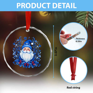 Norwegian Xmas Scandinavian Yule Santa Folk Art Winter Solstice Crystal Glass Ornament TS11 Print Your Wear
