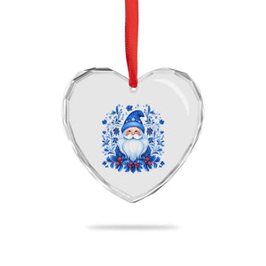Norwegian Xmas Scandinavian Yule Santa Folk Art Winter Solstice Heart Crystal Glass Ornament TS11 Print Your Wear