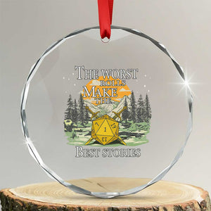 Not All Those Who Wander Are Lost Nevermind Crystal Glass Ornament Funny RPG Parody Gamer TS11 Transparent Glass 3'' Circle Print Your Wear