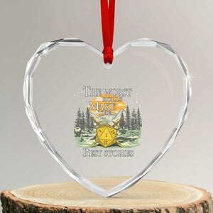 Not All Those Who Wander Are Lost Nevermind Heart Crystal Glass Ornament Funny RPG Parody Gamer TS11 Transparent Glass 3'' Heart Print Your Wear