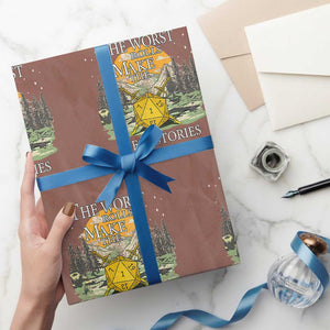 Not All Those Who Wander Are Lost Nevermind Wrapping Paper Roll Funny RPG Parody Gamer TS11 Mocha Print Your Wear