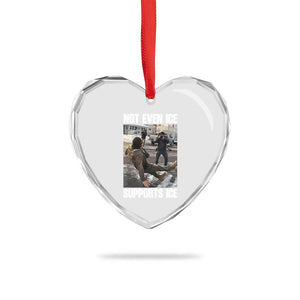 Not Even Ice Supports Ice Heart Crystal Glass Ornament Viral Political Ice Slipping Meme Against Ice Satire TS02 Print Your Wear