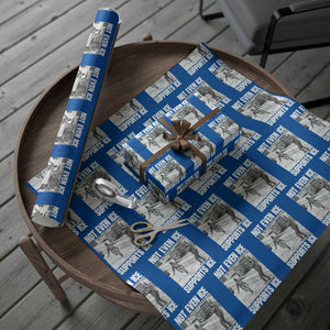 Not Even Ice Supports Ice Wrapping Paper Roll Viral Political Ice Slipping Captured Meme Against Ice TS02 Blue Print Your Wear