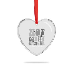 Not Today Melanoma Warrior Skeleton Cancer Fighter Heart Crystal Glass Ornament TS12 Print Your Wear