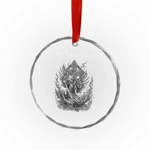 Not Today Satan Crystal Glass Ornament Saint Michael Fights Evil TS12 Print Your Wear