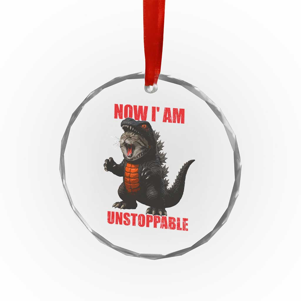 Now I Am Unstoppable Crystal Glass Ornament Funny Cat Japanese Anime Kawaii TS14 Print Your Wear