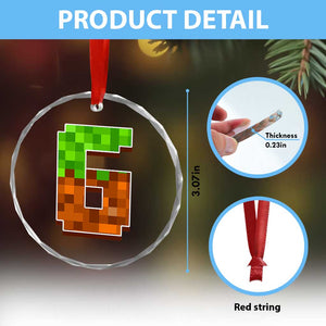 Number 6 Crystal Glass Ornament Game Matching 67 Meme Costume 6th Birthday 6 Years TS10 Print Your Wear