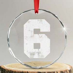 Number 6 Crystal Glass Ornament Matching 67 Meme 6th Birthday 6 Years TS10 Transparent Glass 3'' Circle Print Your Wear