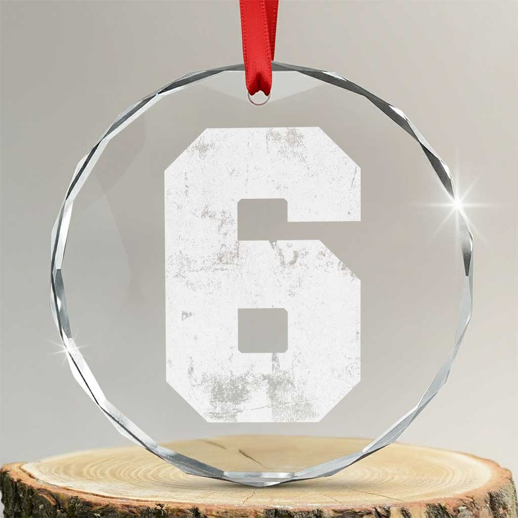 Number 6 Crystal Glass Ornament Matching 67 Meme 6th Birthday 6 Years TS10 Transparent Glass 3'' Circle Print Your Wear