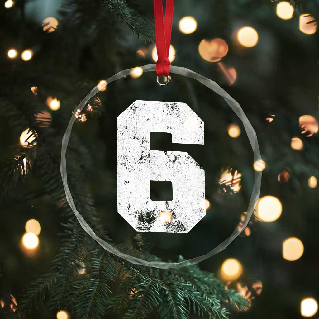 Number 6 Crystal Glass Ornament Matching 67 Meme 6th Birthday 6 Years TS10 Print Your Wear