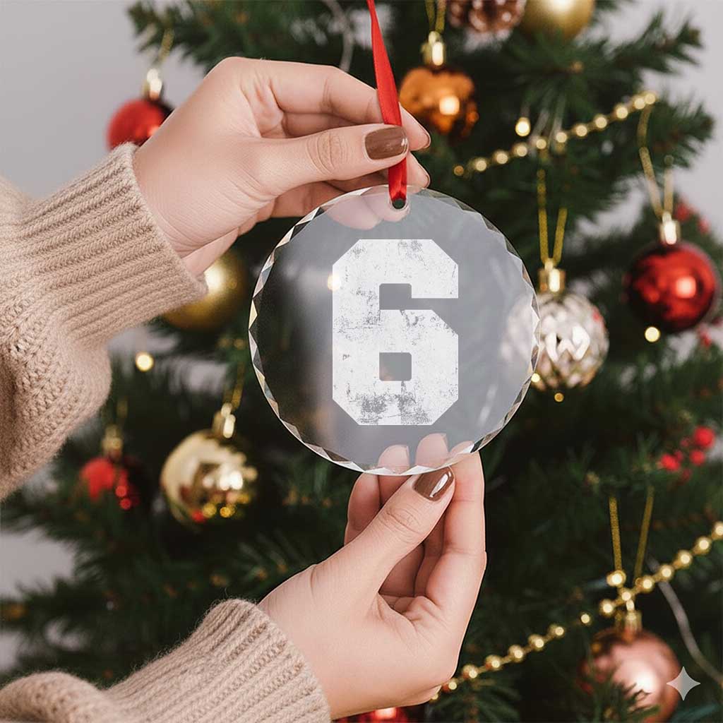 Number 6 Crystal Glass Ornament Matching 67 Meme 6th Birthday 6 Years TS10 Print Your Wear