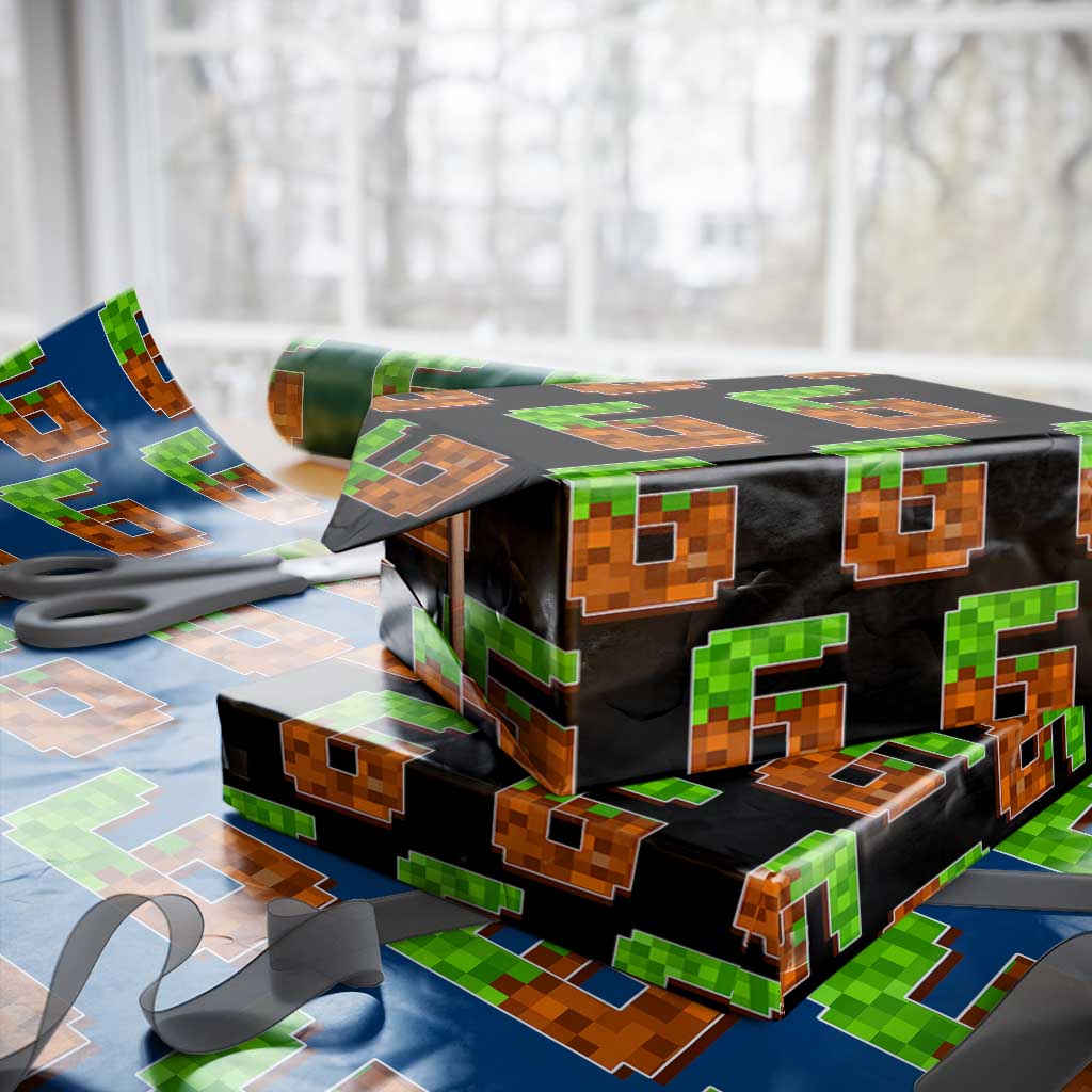 Number 6 Wrapping Paper Roll Game Matching 67 Meme Costume 6th Birthday 6 Years TS10 Black Print Your Wear