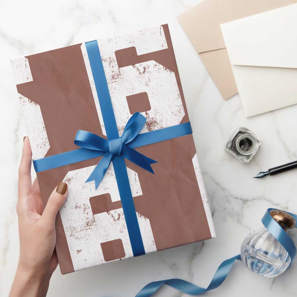 Number 6 Wrapping Paper Roll Matching 67 Meme 6th Birthday 6 Years TS10 Mocha Print Your Wear