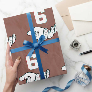 Number 6 Wrapping Paper Roll Matching 67 Meme Costume 6th Birthday 6 Years TS10 Mocha Print Your Wear