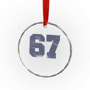 Number 67 Crystal Glass Ornament Numbered Uniform Sports Jersey Team 67th Birthday TS10 Print Your Wear