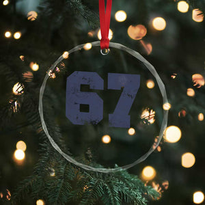 Number 67 Crystal Glass Ornament Numbered Uniform Sports Jersey Team 67th Birthday TS10 Print Your Wear
