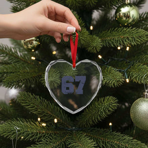 Number 67 Heart Crystal Glass Ornament Numbered Uniform Sports Jersey Team 67th Birthday TS10 Print Your Wear