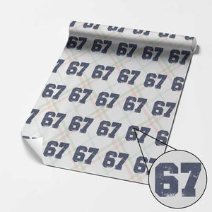 Number 67 Wrapping Paper Roll Numbered Uniform Sports Jersey Team 67th Birthday TS10 Christmas Plaid Print Your Wear
