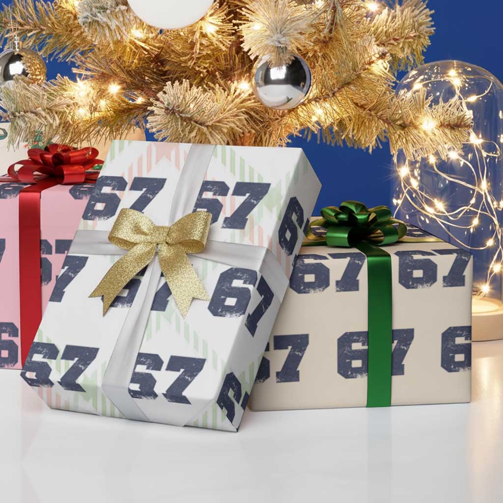 Number 67 Wrapping Paper Roll Numbered Uniform Sports Jersey Team 67th Birthday TS10 Print Your Wear