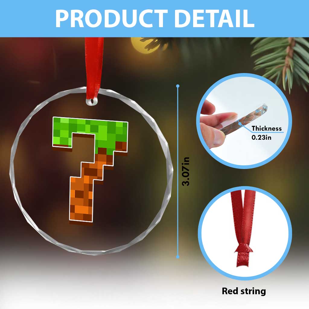 Number 7 Crystal Glass Ornament Game Matching 67 Meme Costume 7th Birthday 7 Years TS10 Print Your Wear
