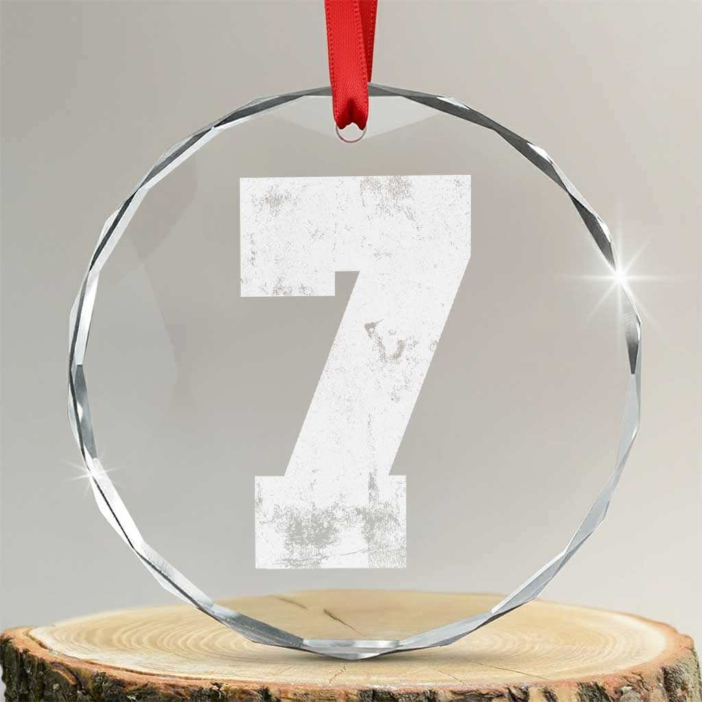 Number 7 Crystal Glass Ornament Matching 67 Meme 7th Birthday 7 Years TS10 Transparent Glass 3'' Circle Print Your Wear