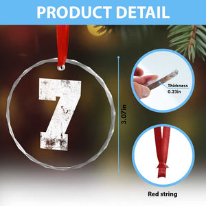 Number 7 Crystal Glass Ornament Matching 67 Meme 7th Birthday 7 Years TS10 Print Your Wear