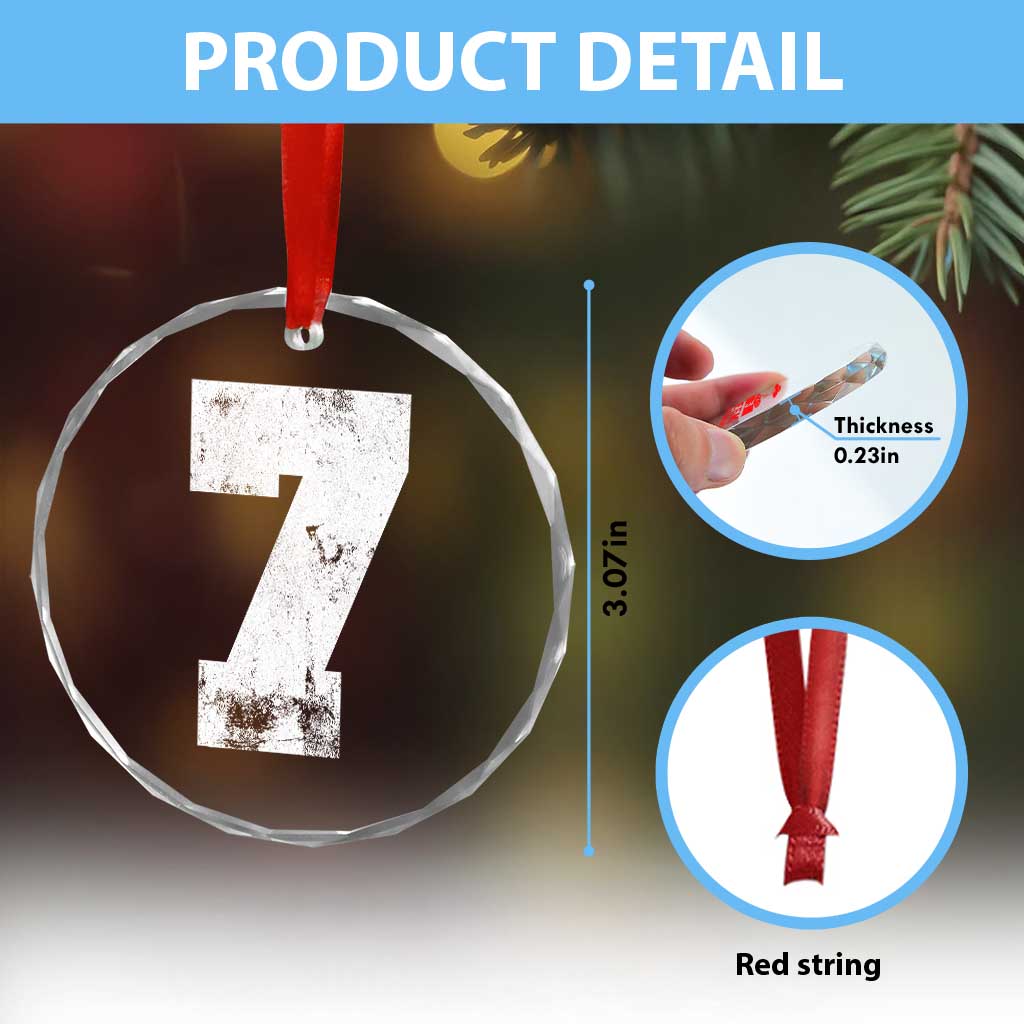 Number 7 Crystal Glass Ornament Matching 67 Meme 7th Birthday 7 Years TS10 Print Your Wear