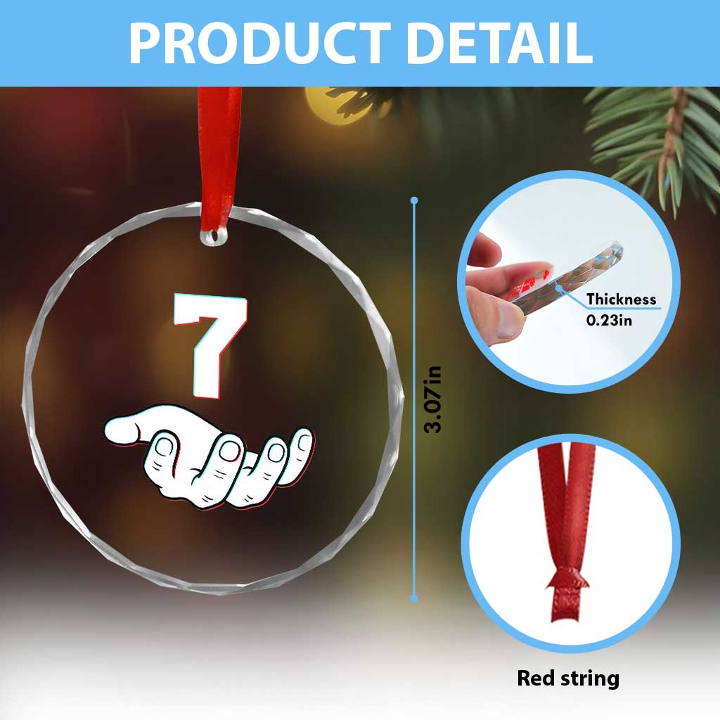 Number 7 Crystal Glass Ornament Matching 67 Meme Costume 7th Birthday 7 Years TS10 Print Your Wear